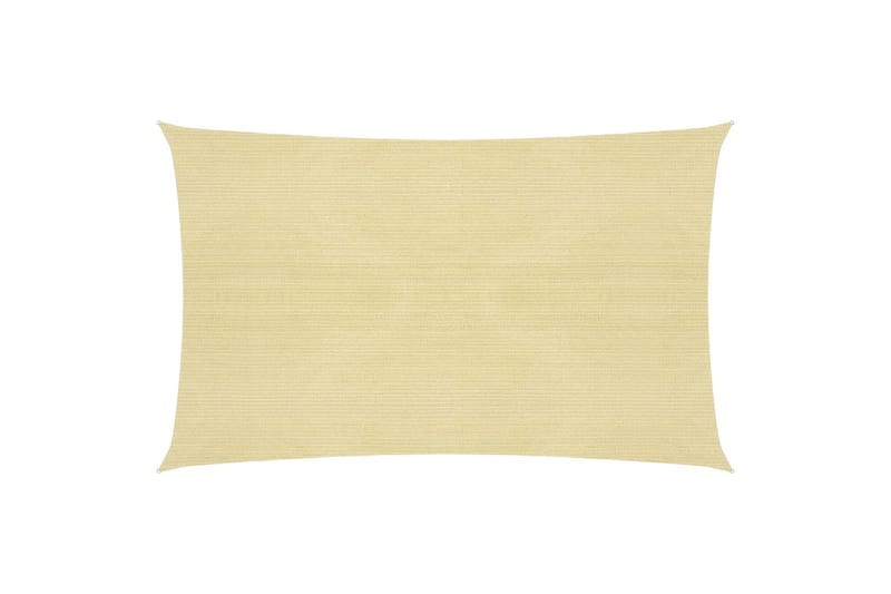 Solseil 160 g/m² beige 2,5x4,5 m HDPE - Beige - Hagemøbler & utemiljø - Solbeskyttelse - Solseil