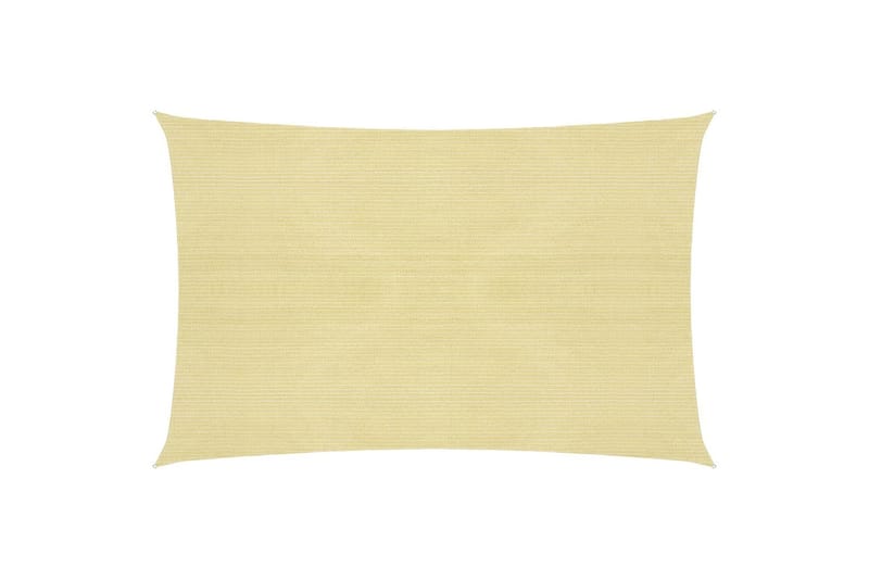 Solseil 160 g/m² beige 2,5x4 m HDPE - Beige - Hagemøbler & utemiljø - Solbeskyttelse - Solseil