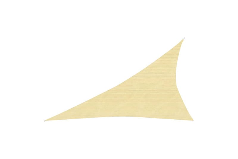 Solseil 160 g/m² beige 3x4x5 m HDPE - Beige - Hagemøbler & utemiljø - Solbeskyttelse - Solseil