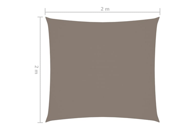 Solseil oxfordstoff firkantet 2x2 m gråbrun - Taupe - Hagemøbler & utemiljø - Solbeskyttelse - Solseil