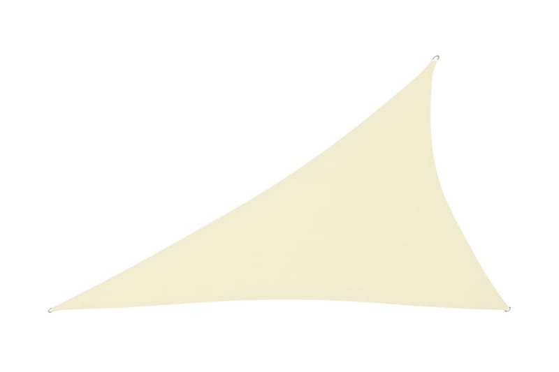Solseil oxfordstoff trekantet 3x4x5 m kremhvit - Krem - Hagemøbler & utemiljø - Solbeskyttelse - Solseil