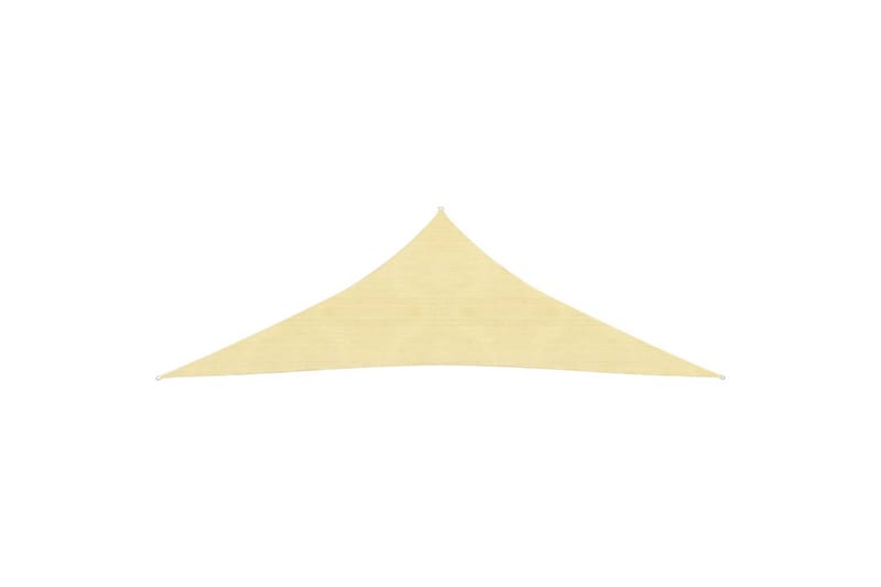 Solseil 160 g/m² beige 3,5x3,5x4,9 m HDPE - Beige - Hagemøbler & utemiljø - Solbeskyttelse - Solseil