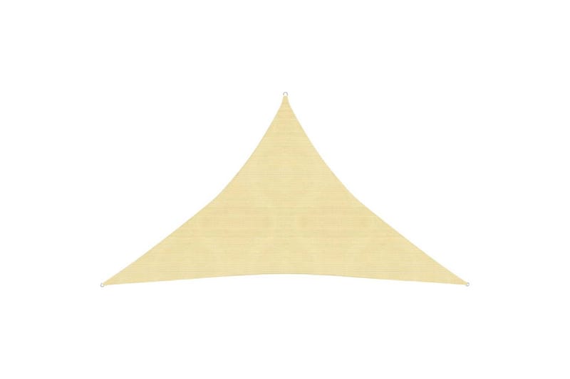 Solseil 160 g/m² beige 3,5x3,5x4,9 m HDPE - Beige - Hagemøbler & utemiljø - Solbeskyttelse - Solseil