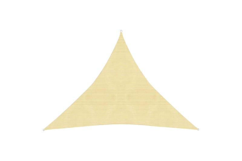 Solseil 160 g/m² beige 3x3x3 m HDPE - Beige - Hagemøbler & utemiljø - Solbeskyttelse - Solseil