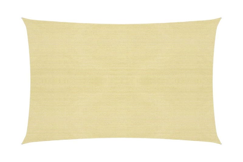 Solseil 160 g/m² beige 3x4,5 m HDPE - Beige - Hagemøbler & utemiljø - Solbeskyttelse - Solseil