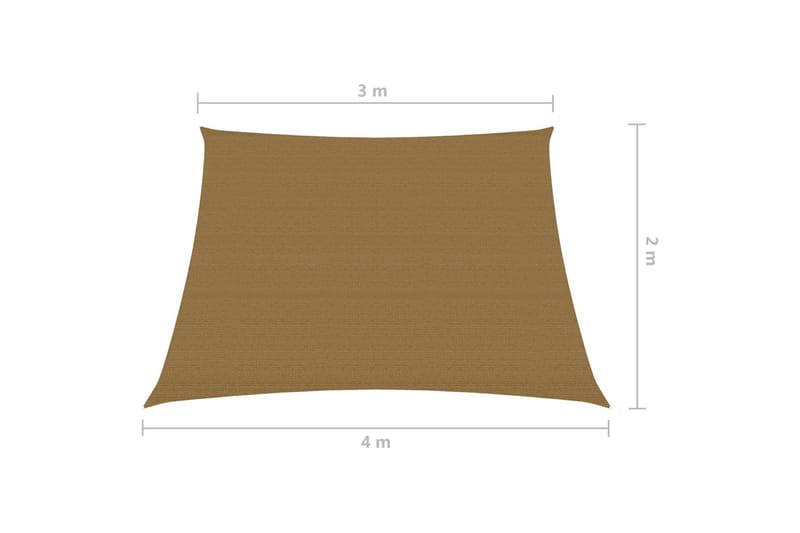 Solseil 160 g/m² gråbrun 3/4x2 m HDPE - Taupe - Hagemøbler & utemiljø - Solbeskyttelse - Solseil