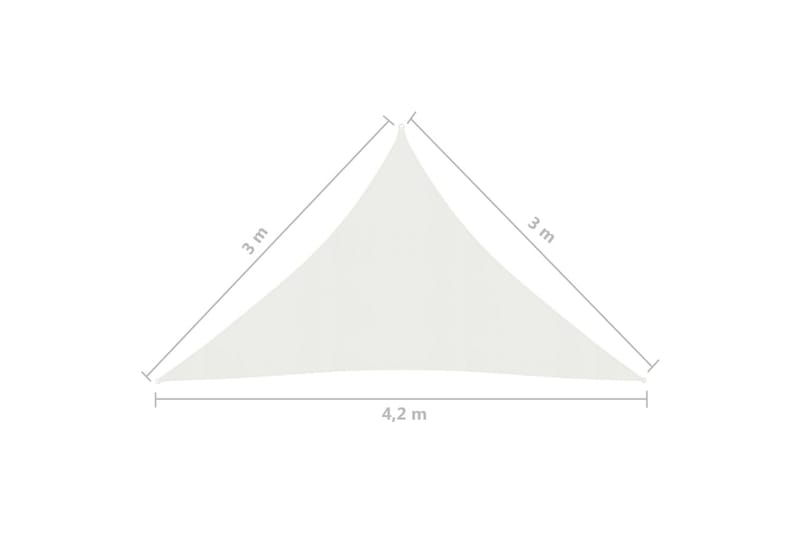 Solseil 160 g/m² hvit 3x3x4,2 m HDPE - Hvit - Hagemøbler & utemiljø - Solbeskyttelse - Solseil