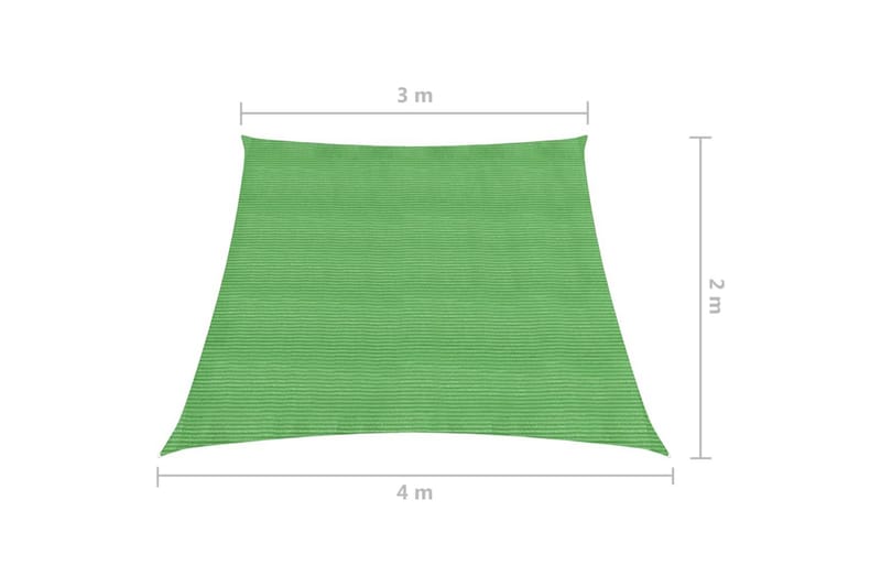 Solseil 160 g/m² lysegrønn 3/4x2 m HDPE - grønn - Hagemøbler & utemiljø - Solbeskyttelse - Solseil