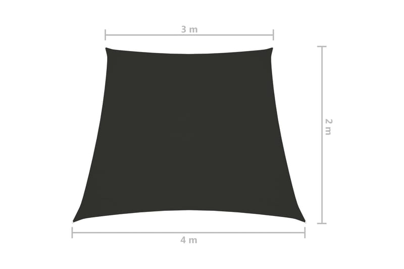 Solseil oxfordstoff trapesformet 3/4x2 m antrasitt - Antrasittgrå - Hagemøbler & utemiljø - Solbeskyttelse - Solseil