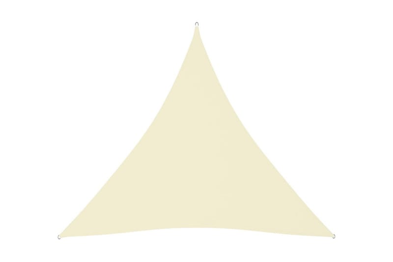 Solseil oxfordstoff trekantet 4,5x4,5x4,5 m kremhvit - Krem - Hagemøbler & utemiljø - Solbeskyttelse - Solseil
