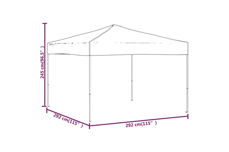 beBasic Sammenleggbart festtelt blå 3x3 m - BlÃ¥ - Hagetent & lagertelt