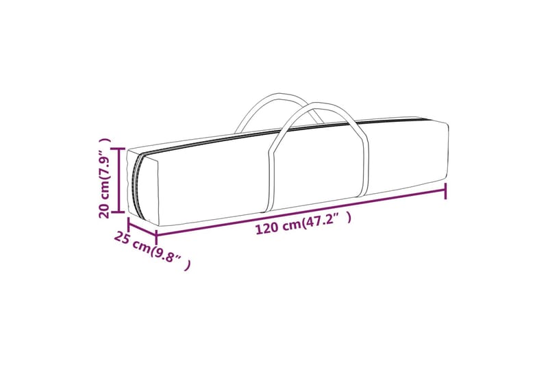 beBasic Sammenleggbart festtelt hvit 3x3 m - Hvit - Hagetent & lagertelt