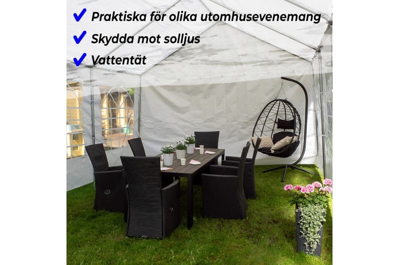 Lykke Partytelt Premium 6x12 m - Grön - Hagemøbler & utemiljø - Utendørsoppbevaring - Hagetent & lagertelt