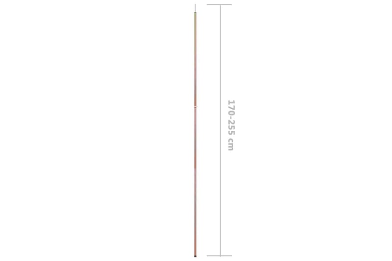 Teleskopiske teltstenger 170-255 cm 2 stk galvanisert stål - Gull - Hagemøbler & utemiljø - Utendørsoppbevaring - Hagetent & lagertelt