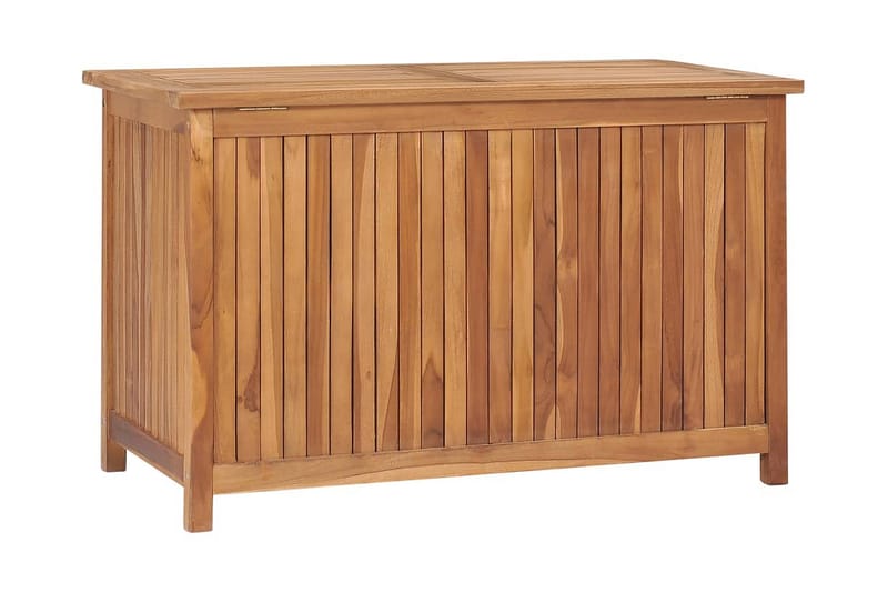 Putekasse 90x50x58 cm heltre teak - Brun - Hagemøbler & utemiljø - Utendørsoppbevaring - Puteoppbevaring - Puteboks & putekasse