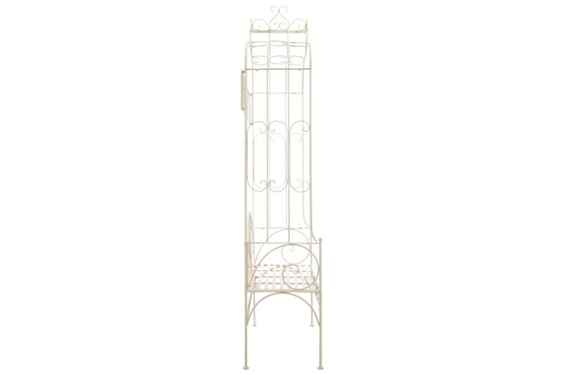 Hagebenk 122 cm jern antikk hvit - Hvit - Hagemøbler & utemiljø - Utesofa - Hagebenk & utebenk