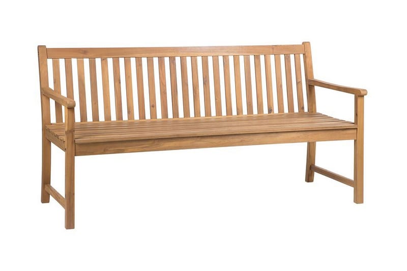 Hagebenk akasietre lysebrun 180 cm VIVARA - Tre/natur - Hagemøbler & utemiljø - Utesofa - Hagebenk & utebenk