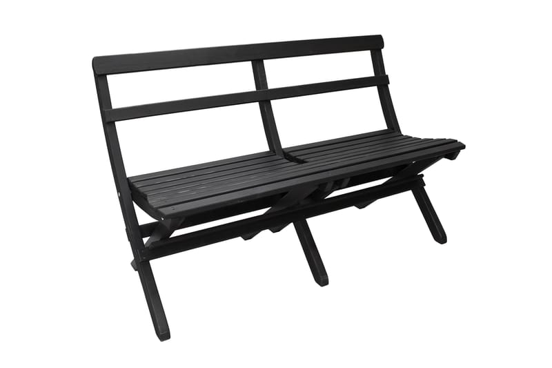 Hagebenk Larios 130 cm - Svart - Hagemøbler & utemiljø - Utesofa - Hagebenk & utebenk