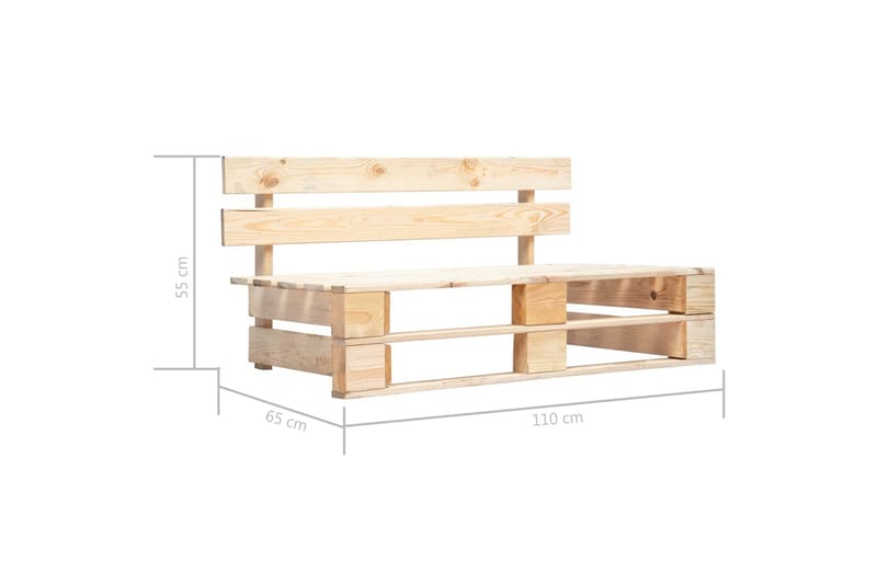 Pallebenk for hage tre - Brun - Hagemøbler & utemiljø - Utesofa - Hagebenk & utebenk