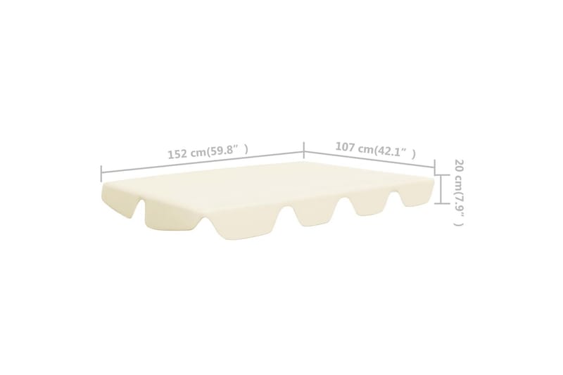 Erstatningsbaldakin til hagehuske hvit 192x147cm 270 g/m² - Krem - Hagemøbler & utemiljø - Utesofa - Hammock