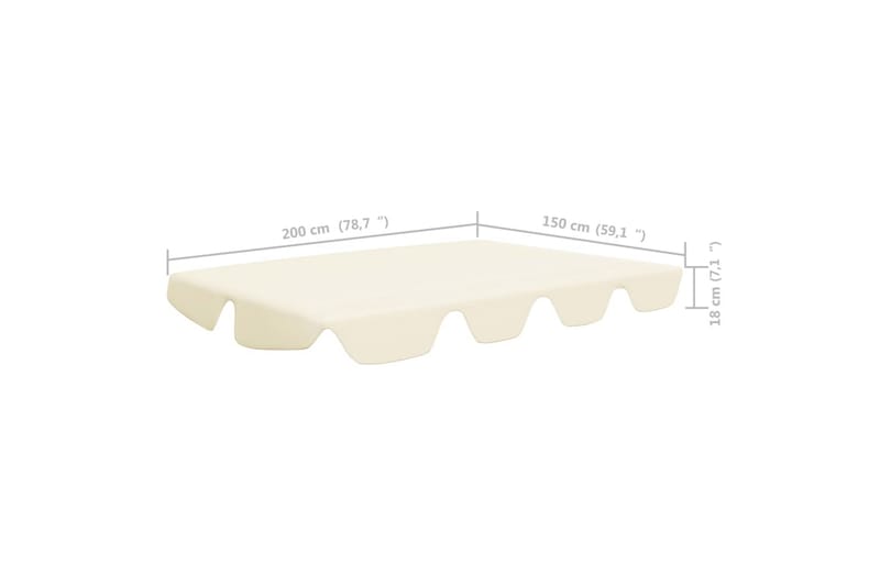 Erstatningsbaldakin til hagehuske hvit 226x186cm 270 g/m² - Krem - Hagemøbler & utemiljø - Utesofa - Hammock