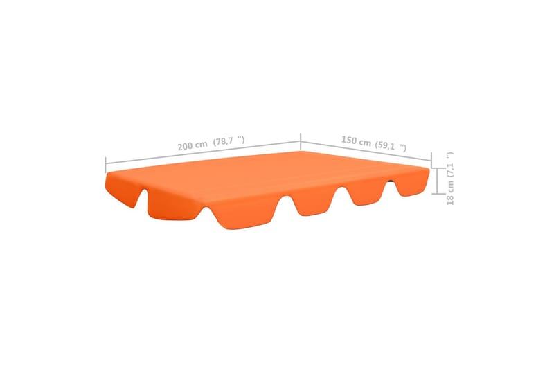 Erstatningsbaldakin til hagehuske oransje 226x186cm 270 g/m² - Oransj - Hagemøbler & utemiljø - Utesofa - Hammock