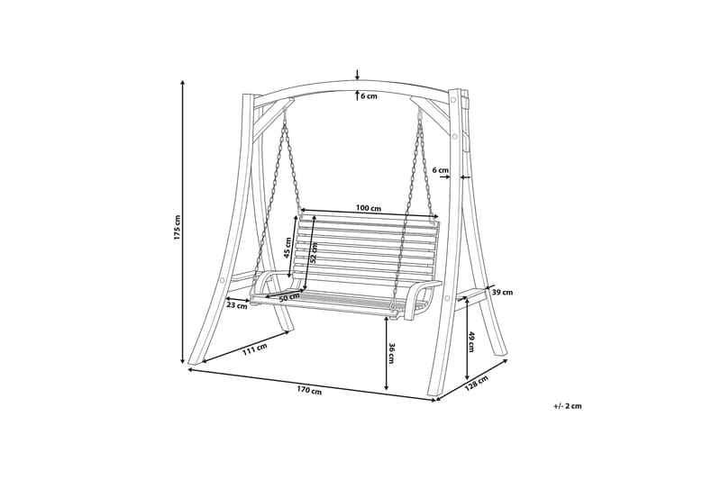 Hammock Novara - Tre | Natur - Hagemøbler & utemiljø - Utesofa - Hengesofa