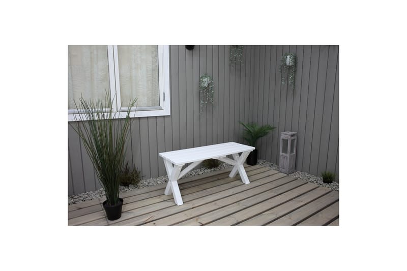 Utendørs Benk Scottsdale - Hvit, 100 cm - Hagemøbler & utemiljø - Utesofa - Hagebenk & utebenk