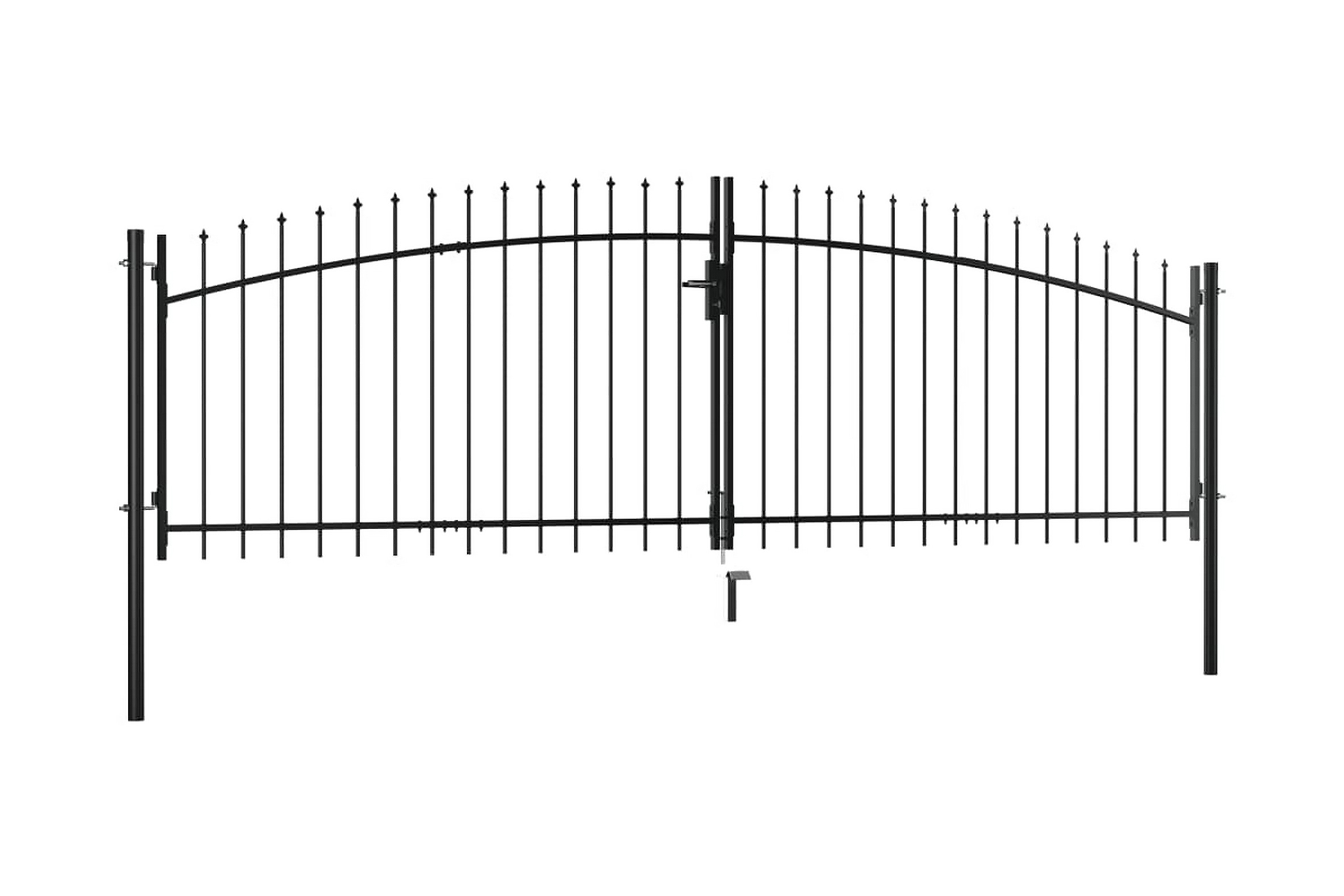 Be Basic Dobbel hageport med spydhoder 400x150 cm -