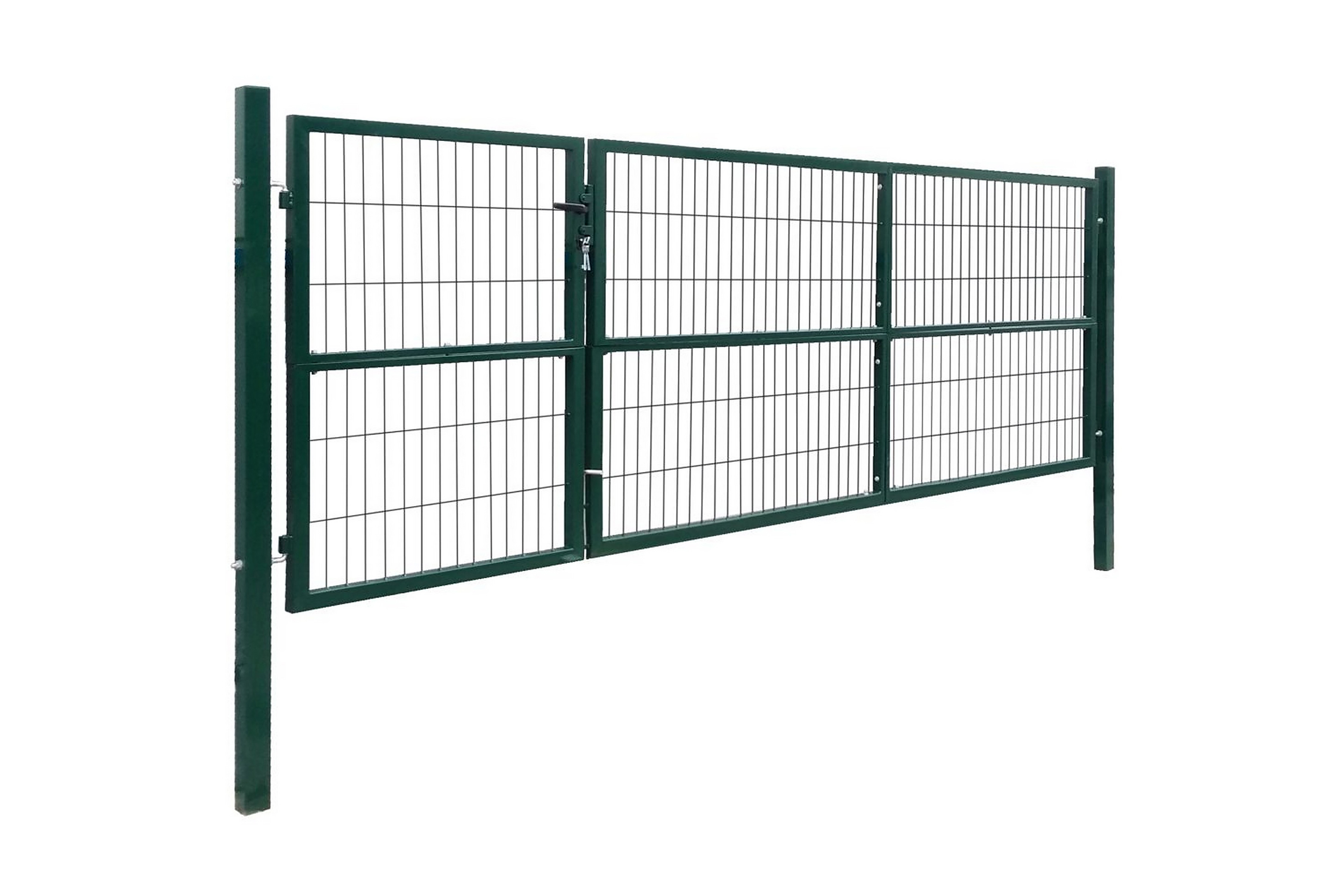 Be Basic Hageport med stolper 350x120 cm stål grønn -