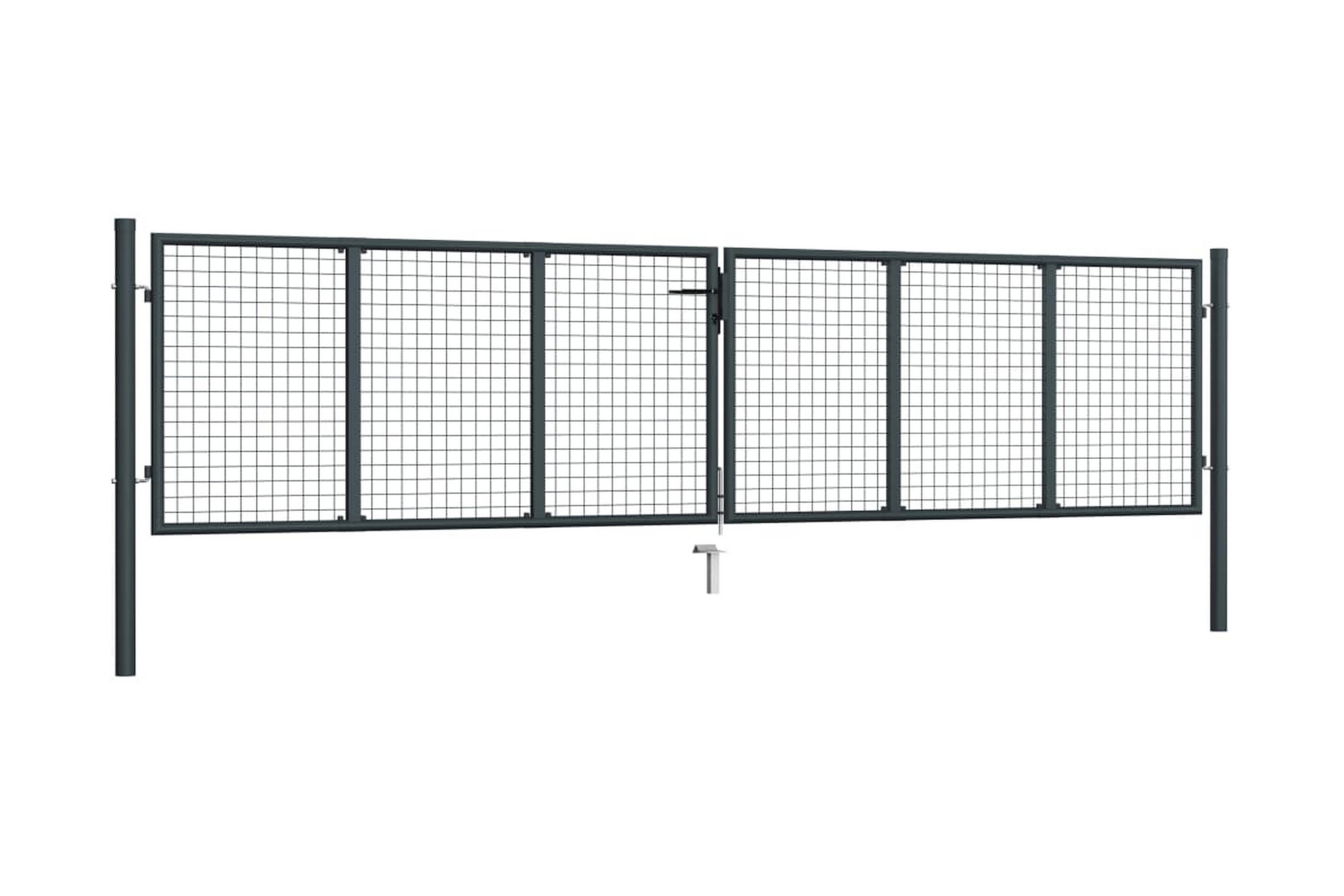 Be Basic Hageport netting galvanisert stål 400x125 cm grå -