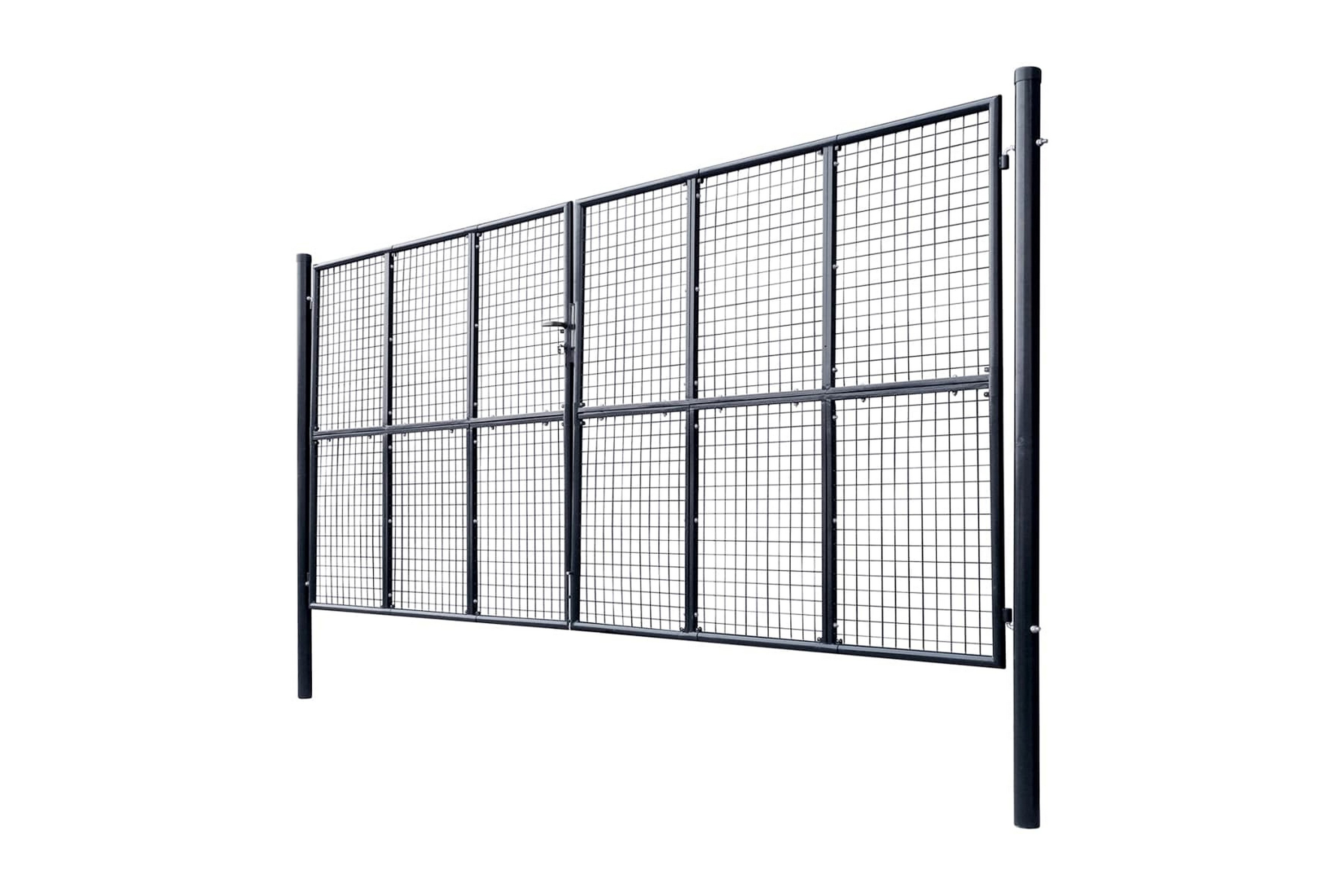 Be Basic Hageport netting galvanisert stål 400x175 cm grå -