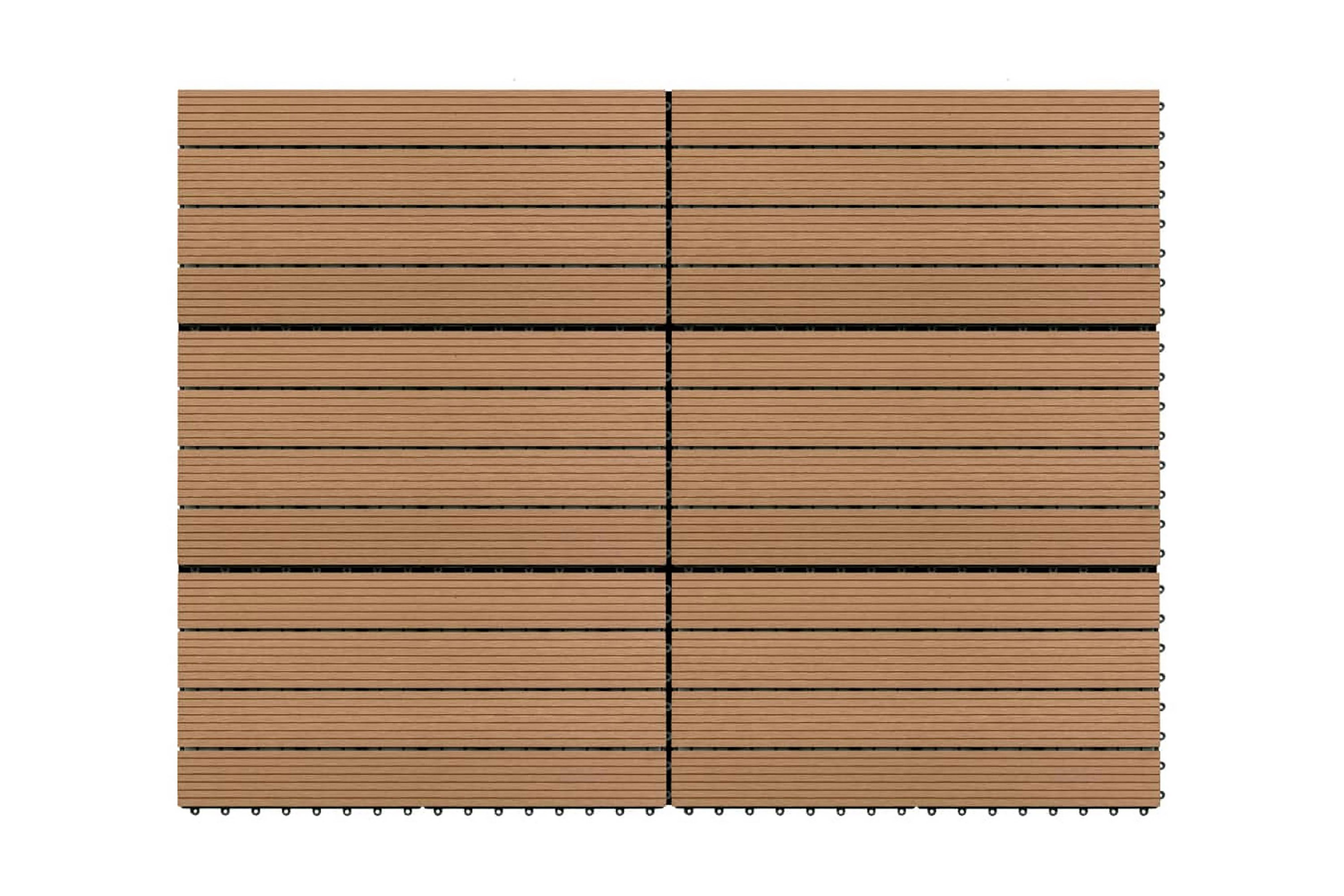 Be Basic Terrassebord 6 stk WPC 60x30 cm 1,08 m² brun - Brun