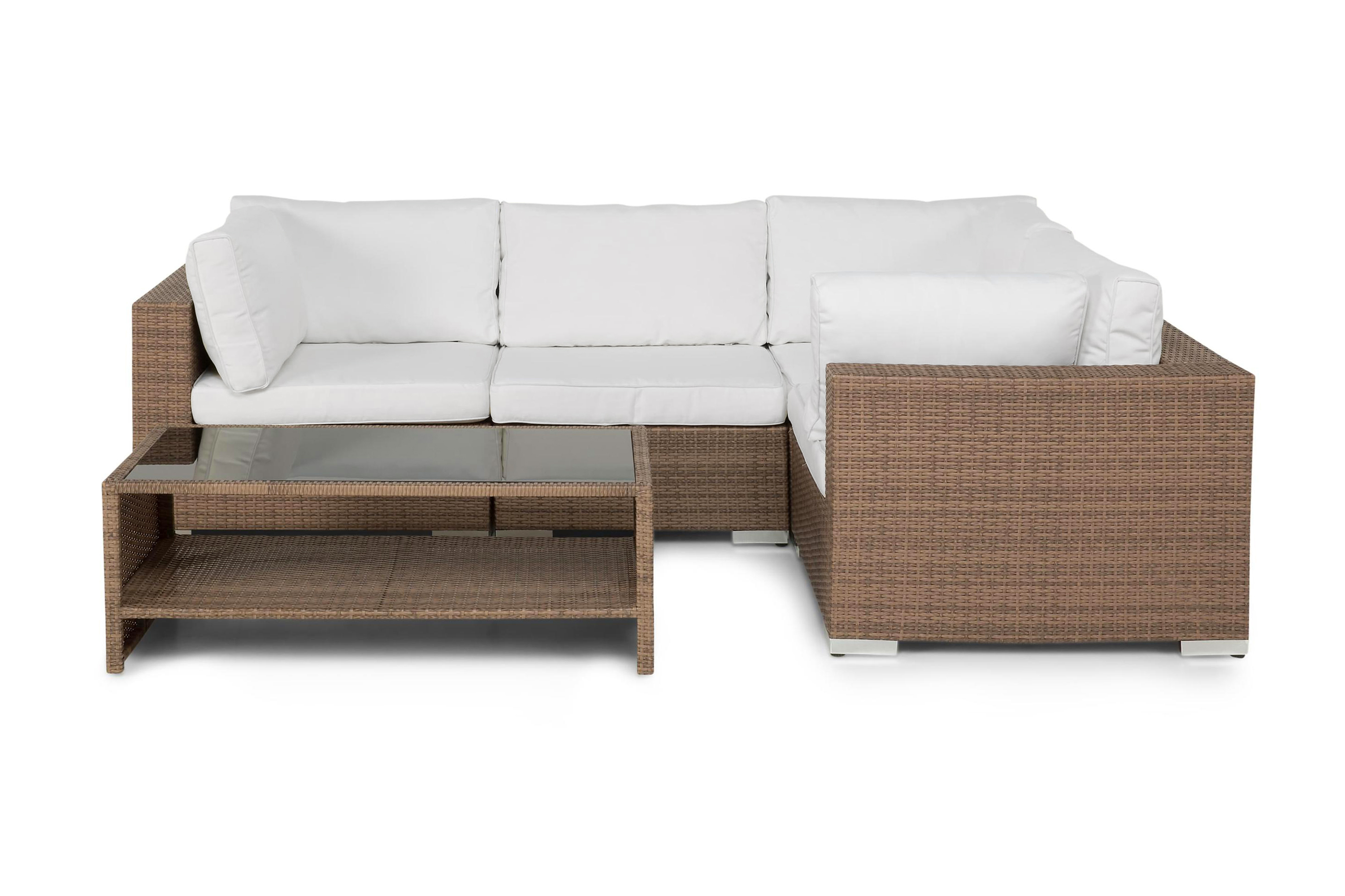 Comfort Garden Loungegruppe Bahamas 4 Pers Bord m Hylle - Sand