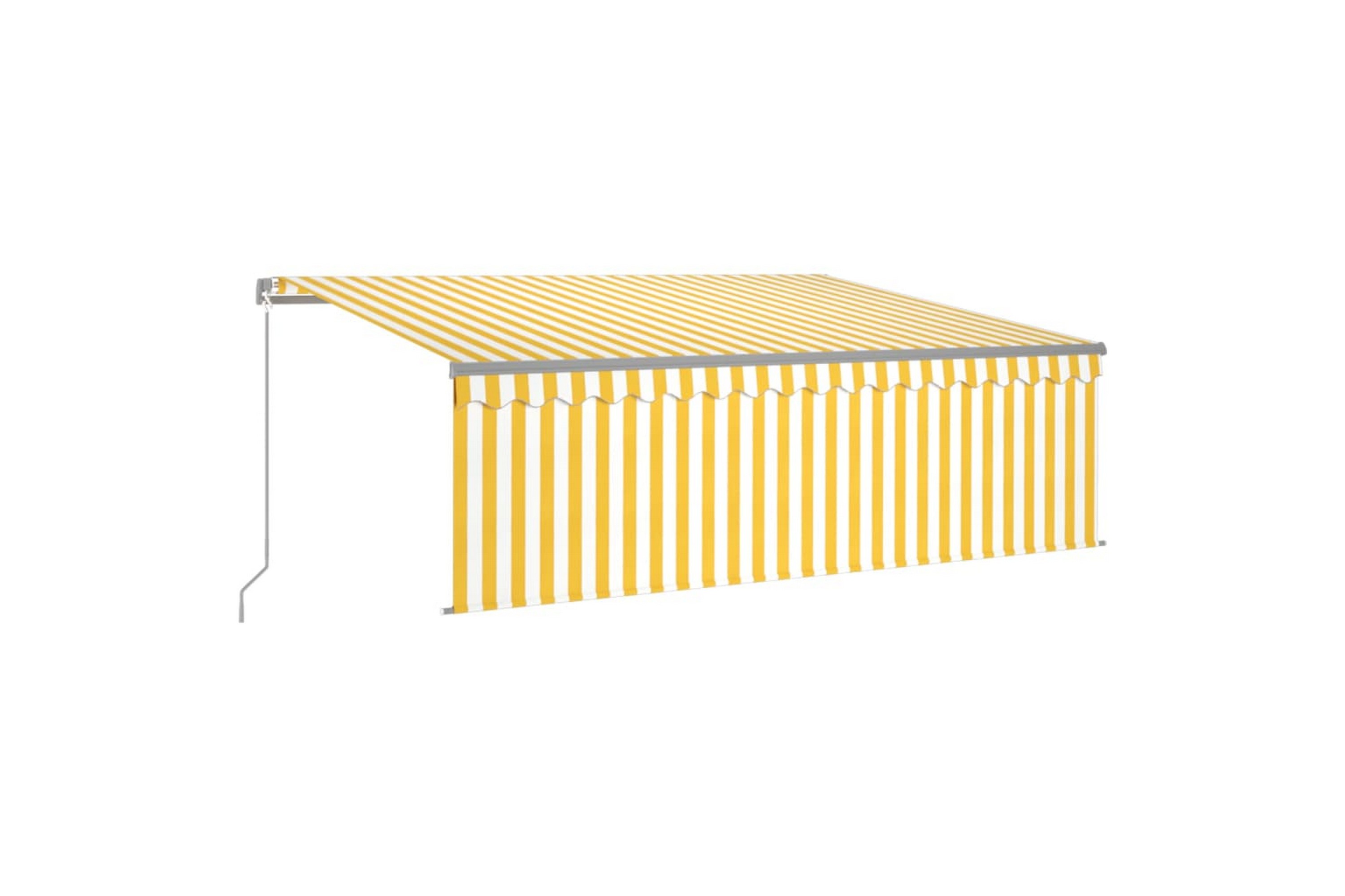 Be Basic Manuell uttrekkbar markise med rullegardin 4,5x3 m - Gul