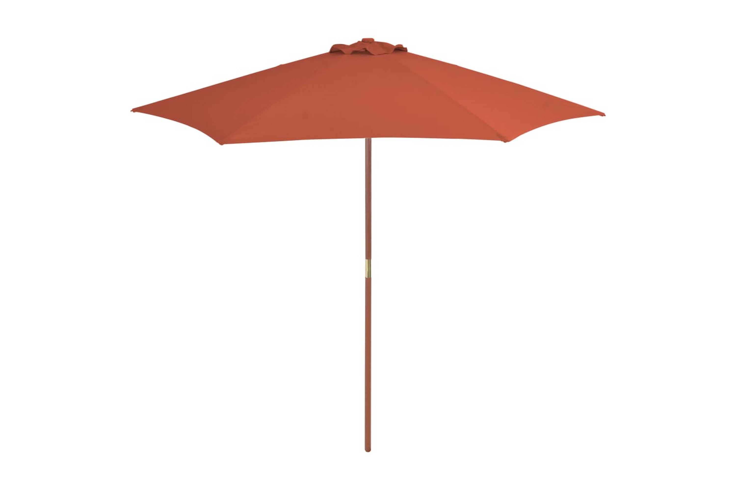 Be Basic Parasoll med trestang 270 cm terrakotta - Orange