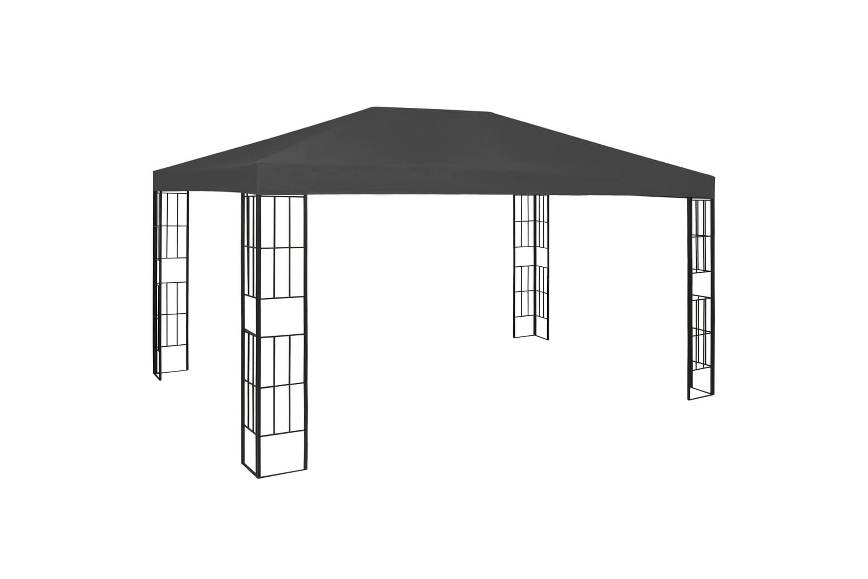 Be Basic Paviljong med lysslynge 3x4 m antrasitt - Antrasittgrå