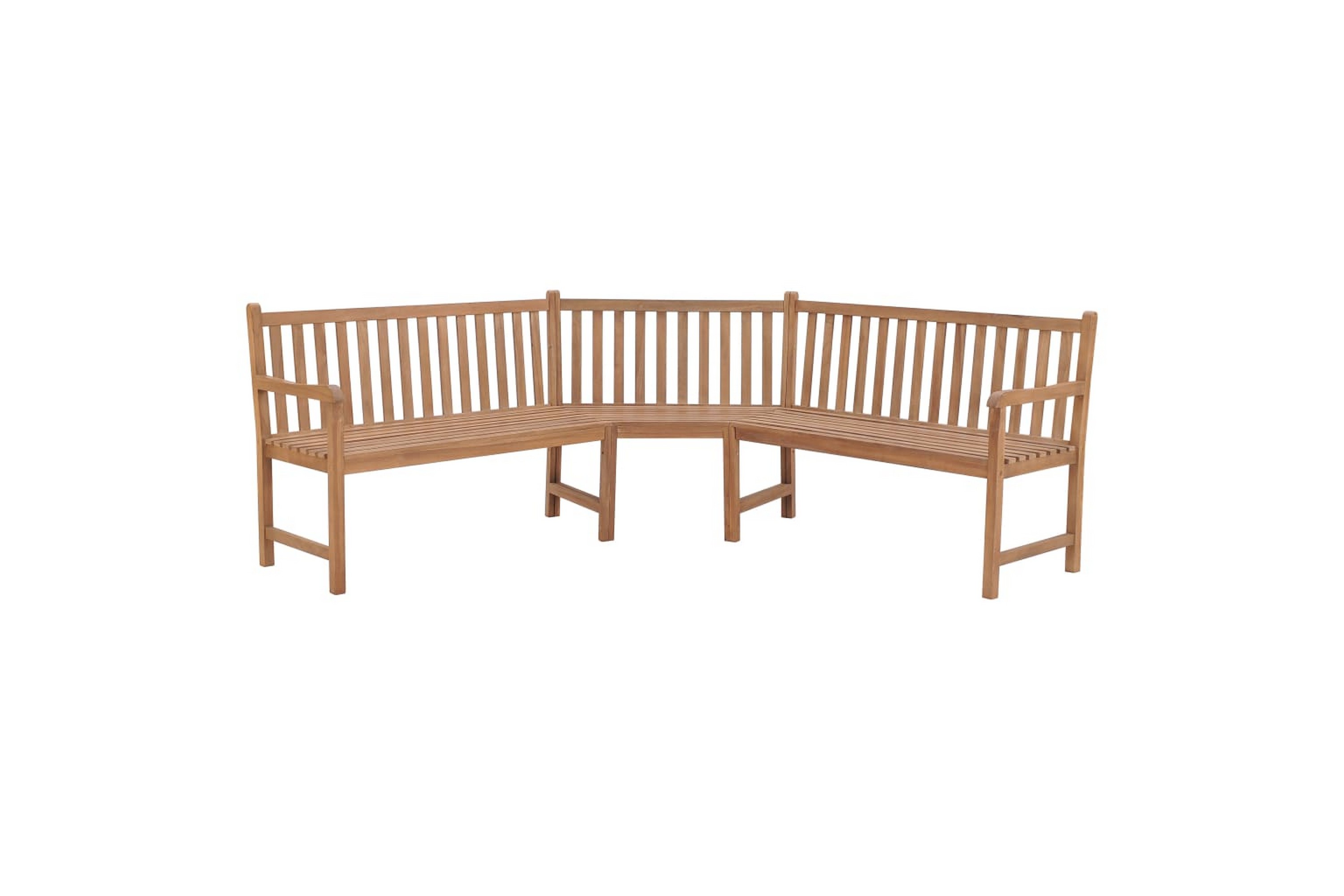 Be Basic Hjørnebenk for hage 185x185x90 cm heltre teak - Brun