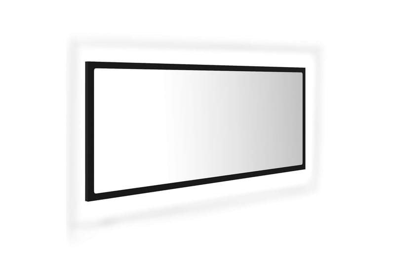 Baderomsspeil LED 100x8,5x37 cm sponplate svart - Svart - Interiør - Baderomsinnredning - Baderomsspeil