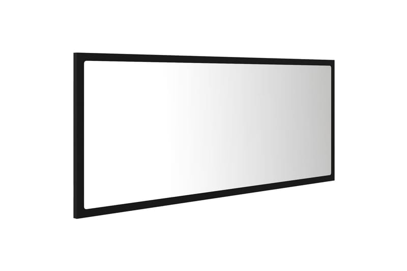 Baderomsspeil LED 100x8,5x37 cm sponplate svart - Svart - Interiør - Baderomsinnredning - Baderomsspeil