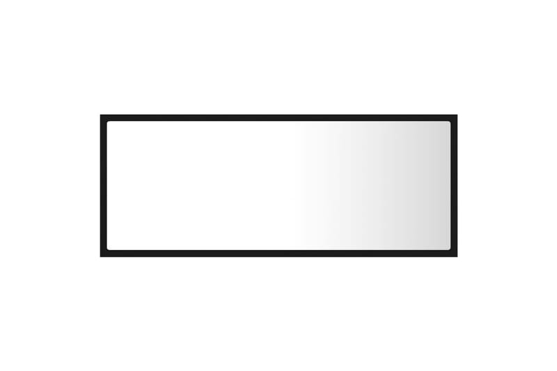 Baderomsspeil LED 100x8,5x37 cm sponplate svart - Svart - Interiør - Baderomsinnredning - Baderomsspeil