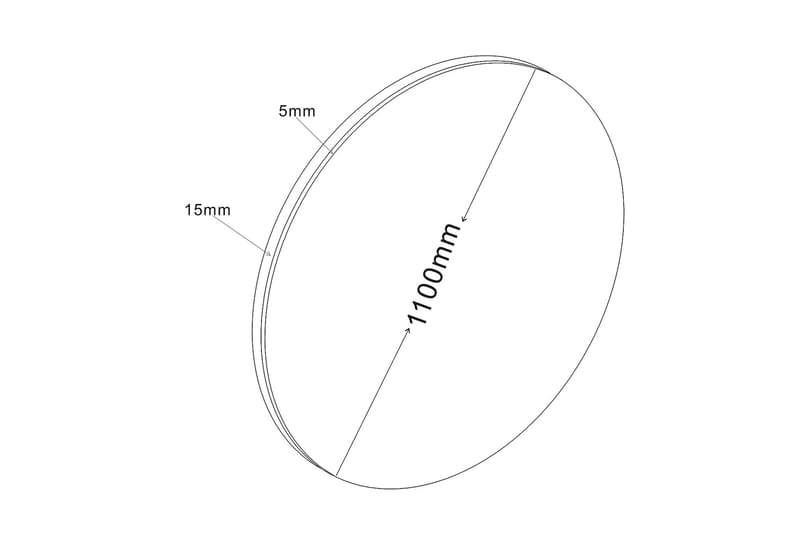 Speil Roa 110 cm - Hvit - Baderomsspeil - Speil