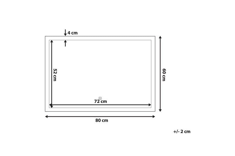 Speil Purefoy LED 60x80 cm - Sølv - Interiør - Baderomsinnredning - Baderomsspeil