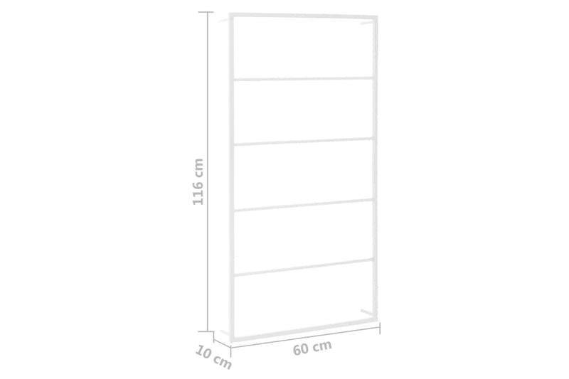 Håndklestativ 60x10x116 cm stål hvit - Hvit - Interiør - Baderomsinnredning - Hånddukstiger