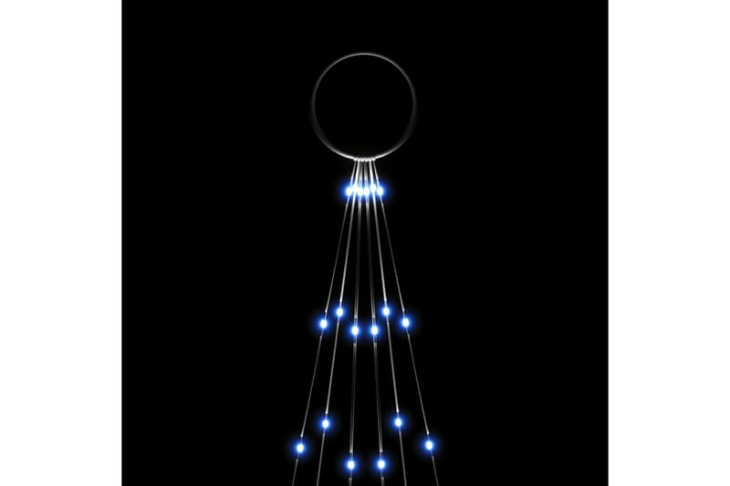 beBasic Juletre på flaggstang 108 LED blå 180 cm - Interiør - Dekorasjon & innredningsdetaljer - Julepynt & juledekorasjon - Plastjuletre
