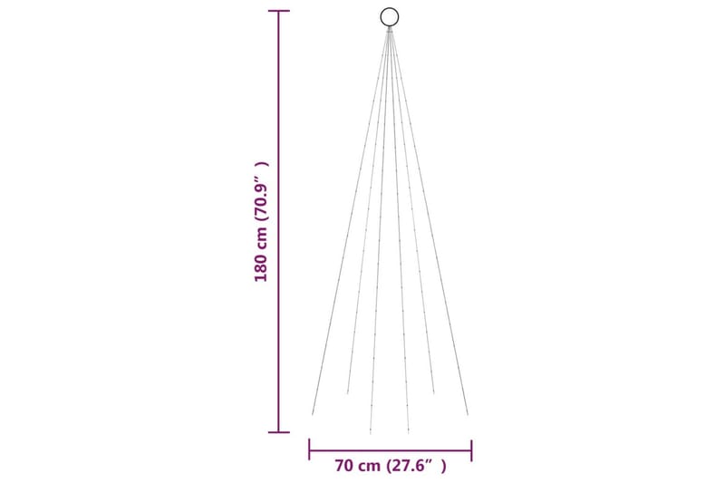 beBasic Juletre på flaggstang 108 LED varmhvit 180 cm - Interiør - Dekorasjon & innredningsdetaljer - Julepynt & juledekorasjon - Plastjuletre