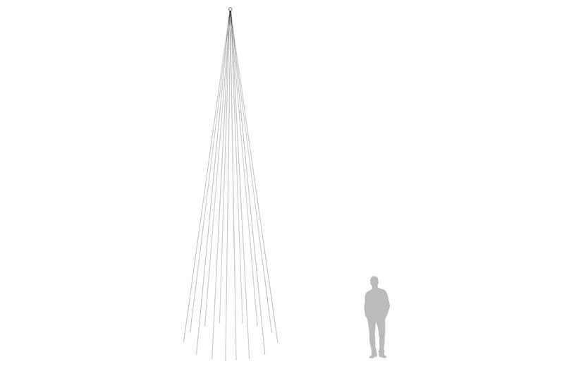 beBasic Juletre på flaggstang 1134 LED kaldhvit 800 cm - Interiør - Dekorasjon & innredningsdetaljer - Julepynt & juledekorasjon - Plastjuletre