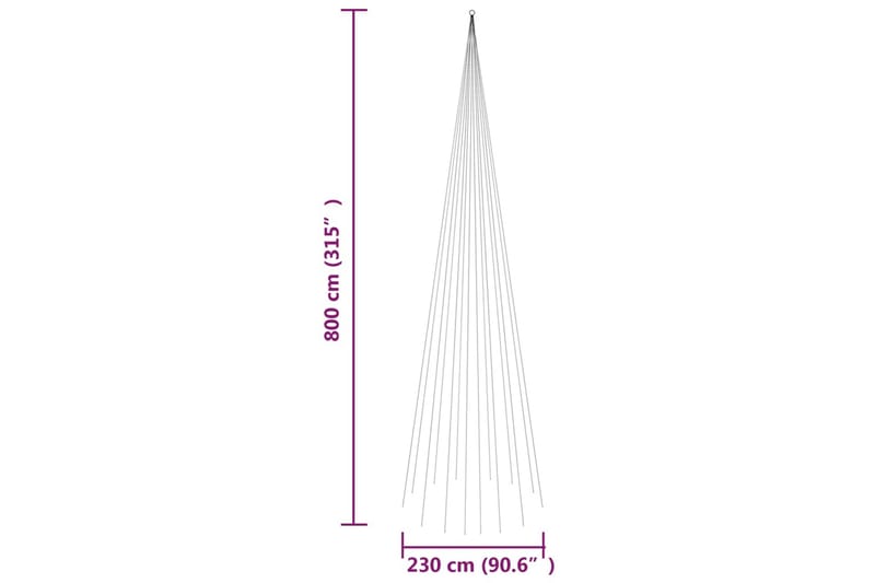 beBasic Juletre på flaggstang 1134 LED kaldhvit 800 cm - Interiør - Dekorasjon & innredningsdetaljer - Julepynt & juledekorasjon - Plastjuletre