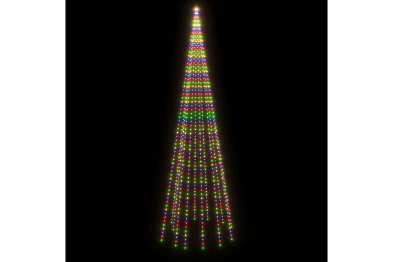 beBasic Juletre på flaggstang 732 LED fargerik 500 cm - Interiør - Dekorasjon & innredningsdetaljer - Julepynt & juledekorasjon - Plastjuletre