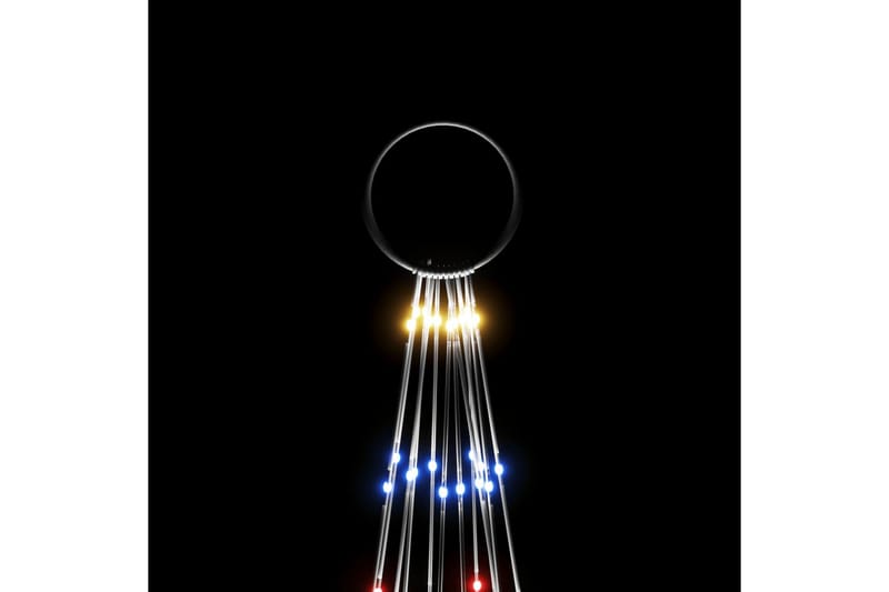 beBasic Juletre på flaggstang 732 LED fargerik 500 cm - Interiør - Dekorasjon & innredningsdetaljer - Julepynt & juledekorasjon - Plastjuletre
